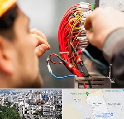 سیم کشی تلفن در ولنجک