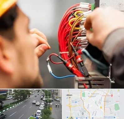 سیم کشی تلفن در ستارخان