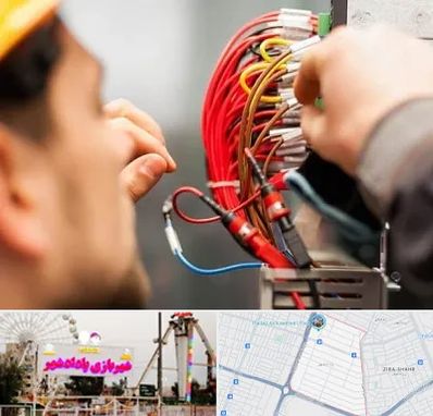 سیم کشی تلفن در پادادشهر اهواز