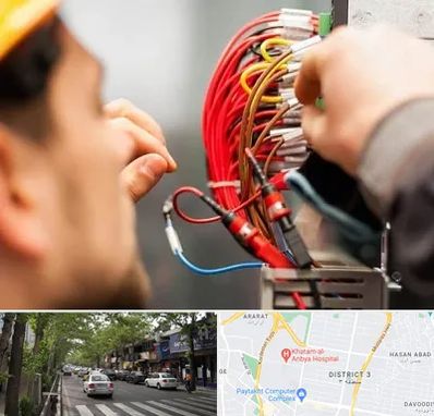 سیم کشی تلفن در ظفر
