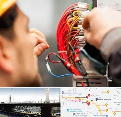 سیم کشی تلفن در پارک وی