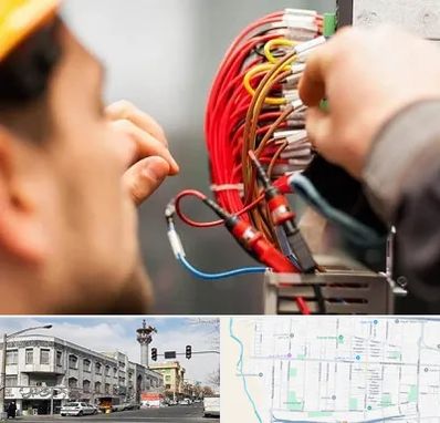 سیم کشی تلفن در 17شهریور