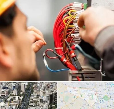 سیم کشی تلفن در منطقه 18 تهران