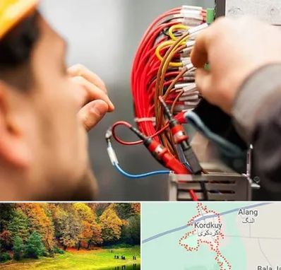 سیم کشی تلفن در کردکوی
