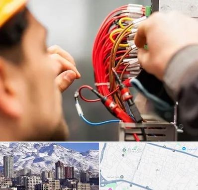 سیم کشی تلفن در ازگل