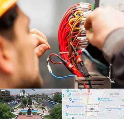سیم کشی تلفن در بهارستان