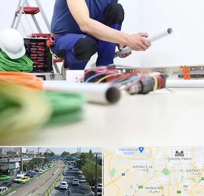 سیم کشی ساختمان در جنوب تهران