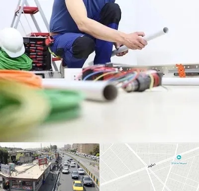 سیم کشی ساختمان در خیابان دماوند