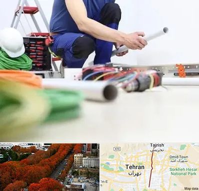 سیم کشی ساختمان در ولیعصر