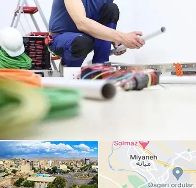 سیم کشی ساختمان در میانه