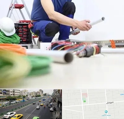 سیم کشی ساختمان در خیابان دامپزشکی