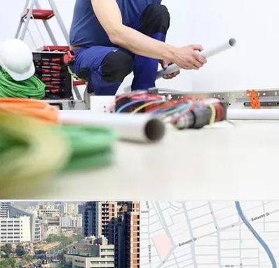 سیم کشی ساختمان در خیابان بهشتی