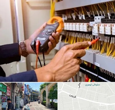 برق کشی ساختمان در خیابان قزوین