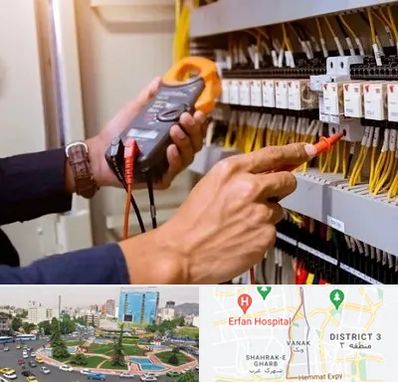 برق کشی ساختمان در ونک