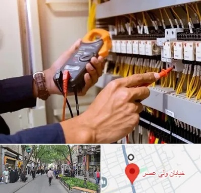 برق کشی ساختمان در ولیعصر شهریار