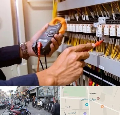 برق کشی ساختمان در چهارراه استانبول