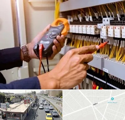 برق کشی ساختمان در خیابان دماوند