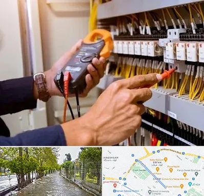 برق کشی ساختمان در خیابان ارم شیراز