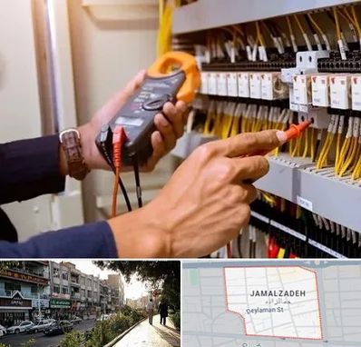 برق کشی ساختمان در خیابان جمالزاده