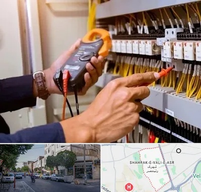 برق کشی ساختمان در شهرک ولیعصر