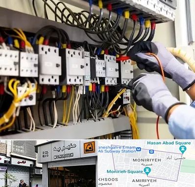 رفع اتصالی برق در منیریه