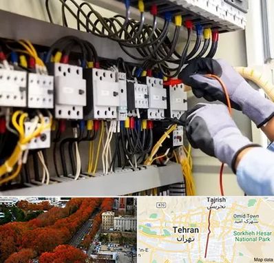 رفع اتصالی برق در ولیعصر