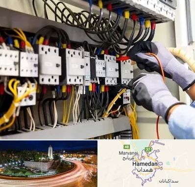 رفع اتصالی برق در همدان