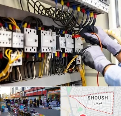 رفع اتصالی برق در شوش