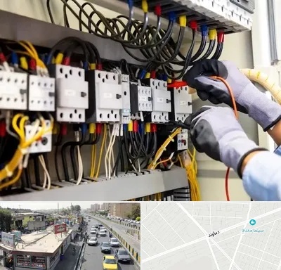 رفع اتصالی برق در خیابان دماوند
