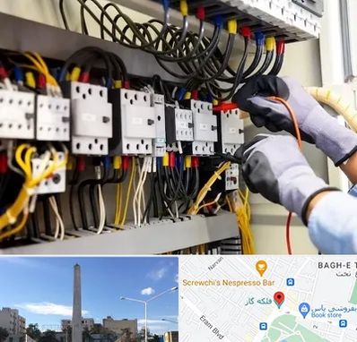 رفع اتصالی برق در فلکه گاز شیراز