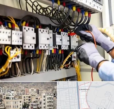 رفع اتصالی برق در اسکندری