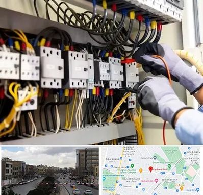 رفع اتصالی برق در بلوار فردوسی مشهد