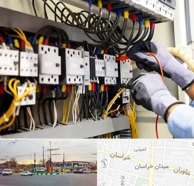 رفع اتصالی برق در میدان خراسان