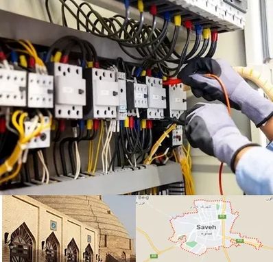 رفع اتصالی برق در ساوه