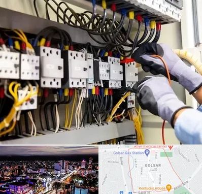 رفع اتصالی برق در گلسار رشت