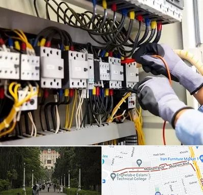 رفع اتصالی برق در بلوار معلم رشت