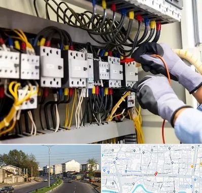 رفع اتصالی برق در ضیابری رشت