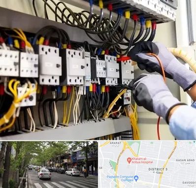 رفع اتصالی برق در ظفر