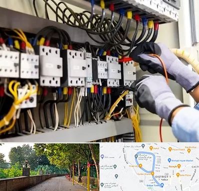 رفع اتصالی برق در بلوار گیلان رشت