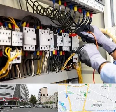 رفع اتصالی برق در بلوار فردوس