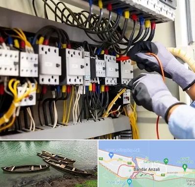 رفع اتصالی برق در بندر انزلی