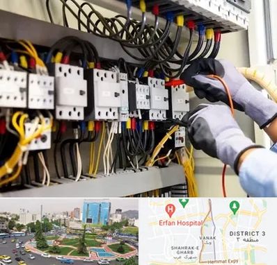 رفع اتصالی برق در ونک