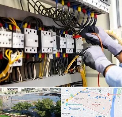 رفع اتصالی برق در گلستان اهواز