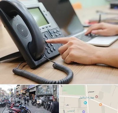 نصاب تلفن سانترال در چهارراه استانبول