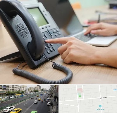 نصاب تلفن سانترال در خیابان دامپزشکی