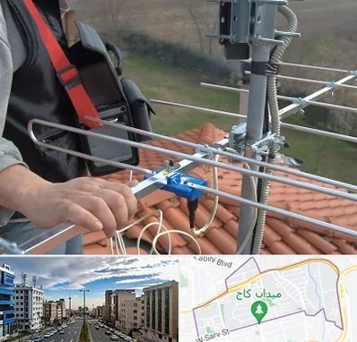 نصاب آنتن تلویزیون در سعادت آباد