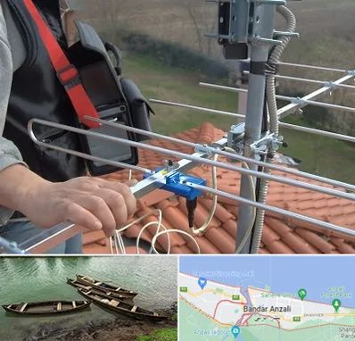 نصاب آنتن تلویزیون در بندر انزلی