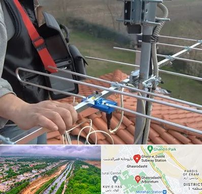 نصاب آنتن تلویزیون در قصرالدشت شیراز