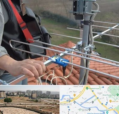 نصاب آنتن تلویزیون در کوی وحدت شیراز