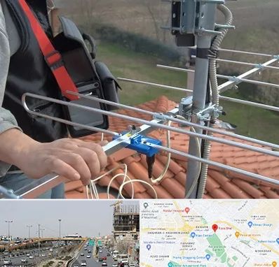 نصاب آنتن تلویزیون در بلوار توس مشهد